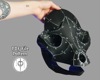 Canine Skull Mask PDF Pattern – EVA Foam Fursuit, LARP Template