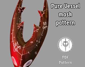 EVA Foam Pattern Insect Vessel Knight Helmet: DIY Cosplay Hollow Mask Template - Printable PDF for Crafting