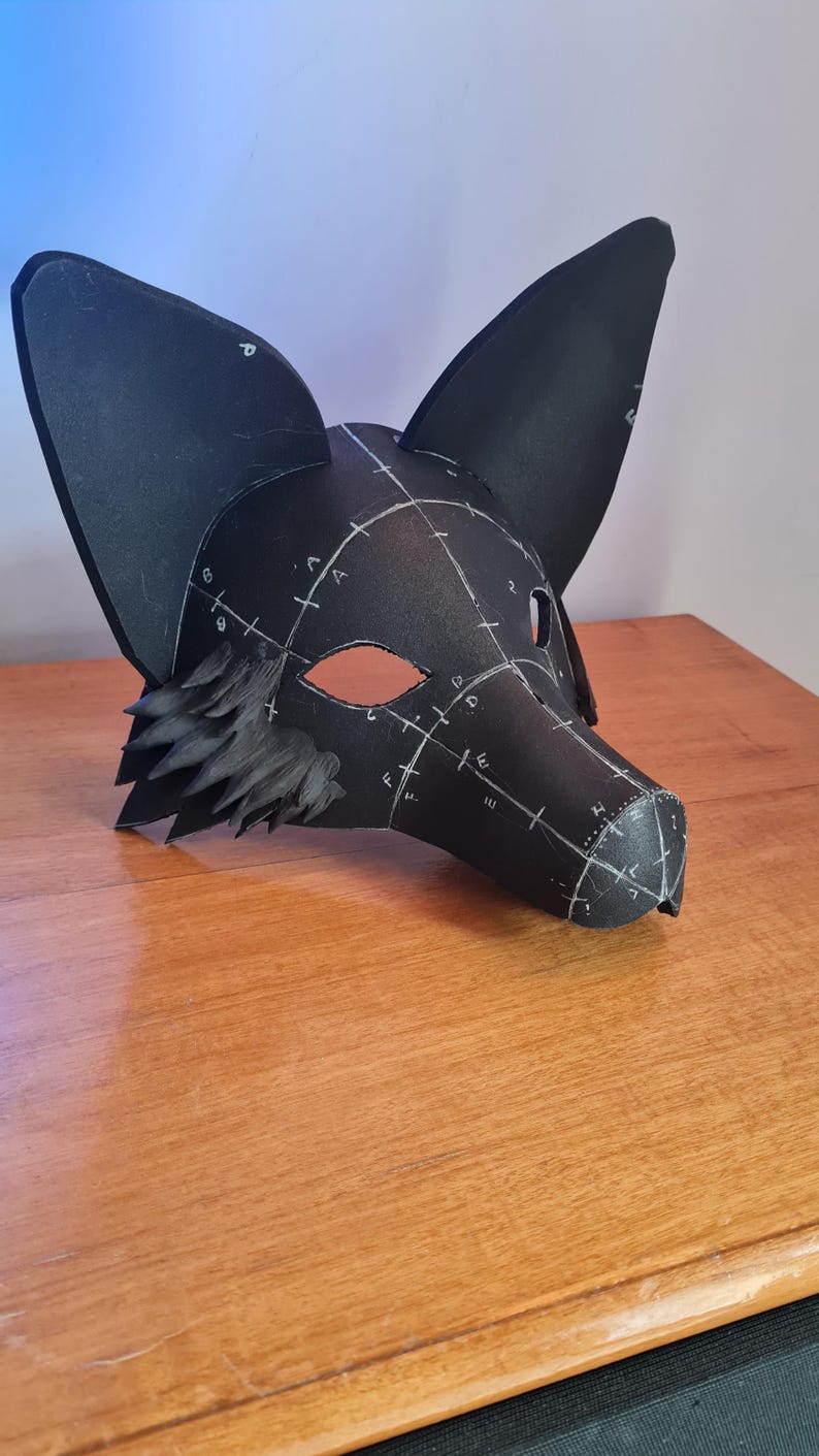 Pattern For Fox Mask Therian Mask Pattern PDF – Wolf, Fox Styles, 4 Ear Shapes (EVA Foam) - Etsy
