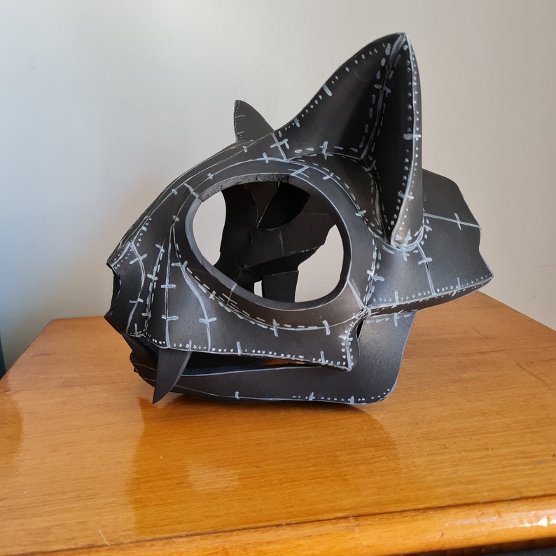 Cat Skull Mask PDF Pattern Template for EVA Foam Etsy