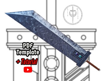 EVA Foam Sword Template Pattern PDF, with Video Tutorial - DIY Printable Craft Project
