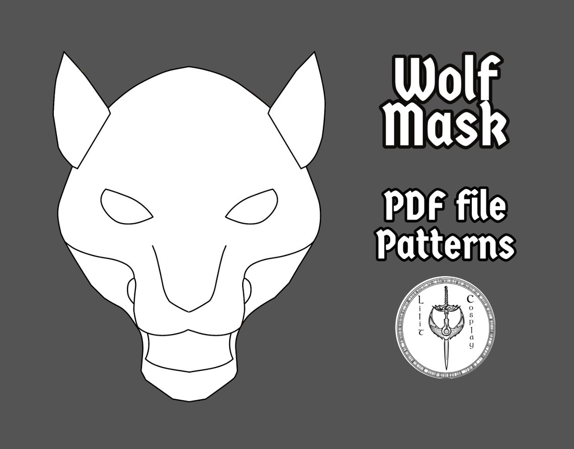 Realistic Wolf Mask PDF Pattern for Eva Foam - Etsy