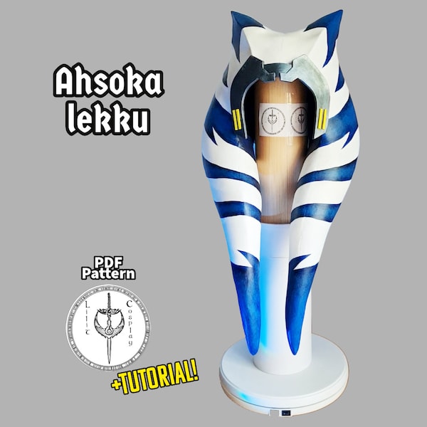 Patrones Lekku, archivo PDF de espuma Eva - Plantilla de cosplay DIY, guía de montrales imprimible con tutorial de construcción