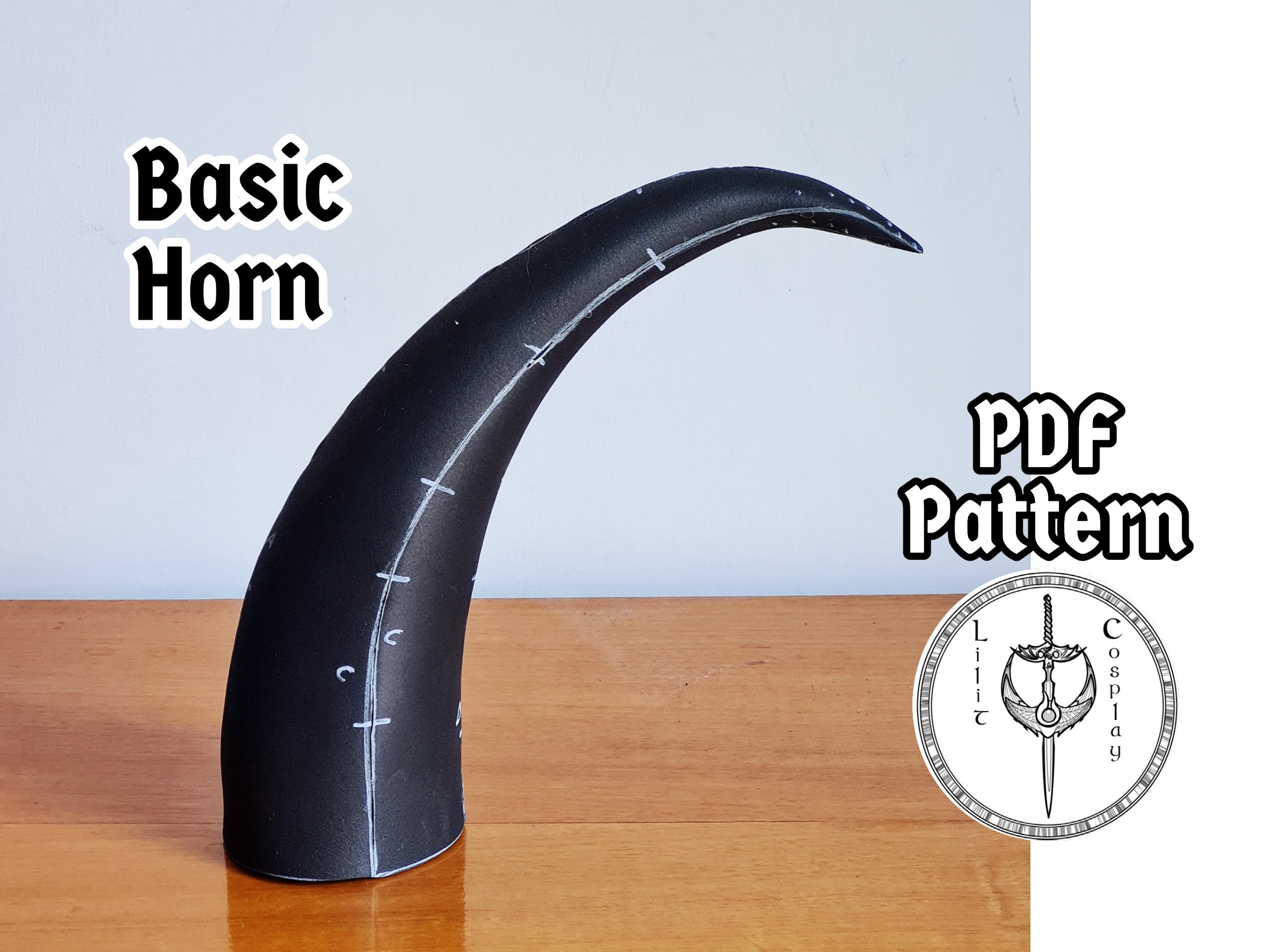 Basic Horn Shape PDF Pattern for Eva Foam Etsy