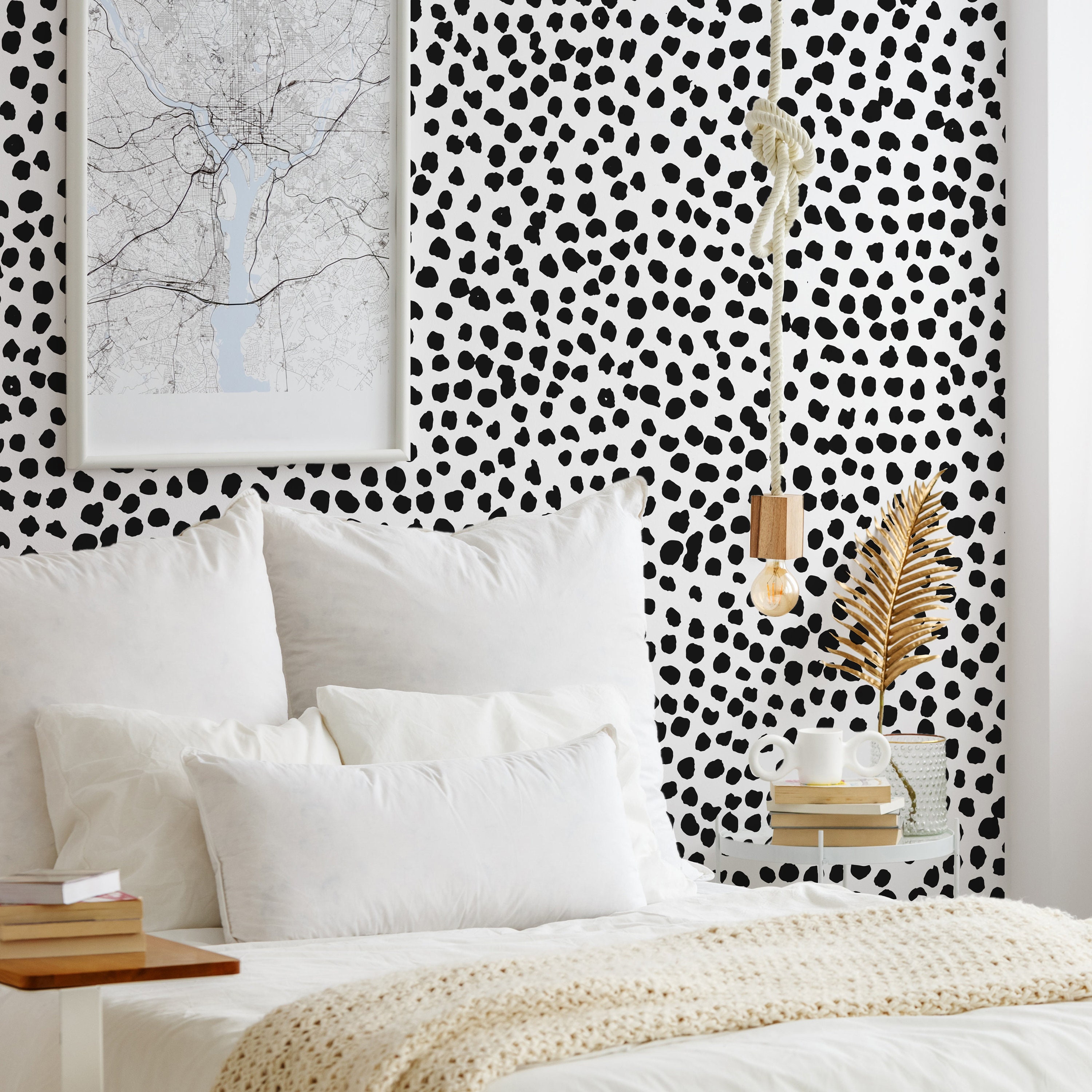 Dotty Pink Polka Dot Toss Wallcovering  Astek