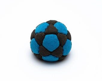 Handmade 32 panel hacky sack ball.