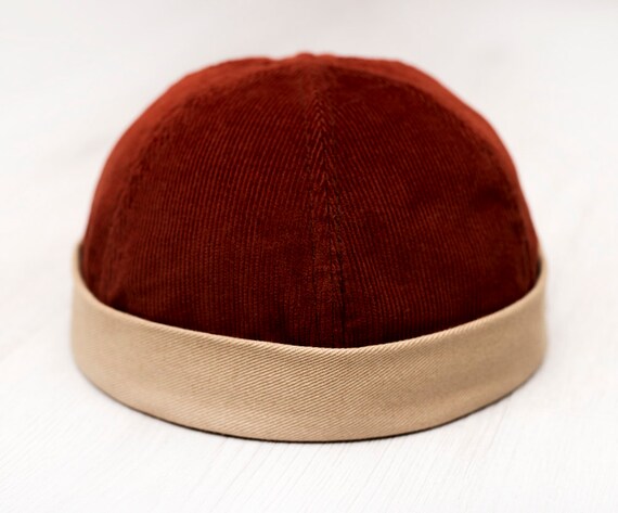 Handmade Docker Hat. Brimless Hat Made 