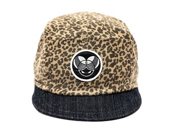 Panel Cap. Leopard Print Five Panel Hat 