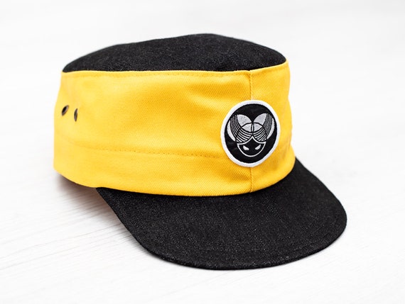 Handmade Denim Cadet Cap With Soft Brim 