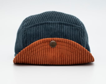 Handmade Corduroy 5 Panel Cap: Unisex Cycling Hat