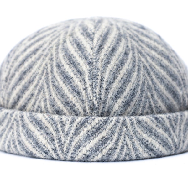 Docker cap. Vintage look, Handmade brimless hat with adjustable strap. Limited edition | beanie.