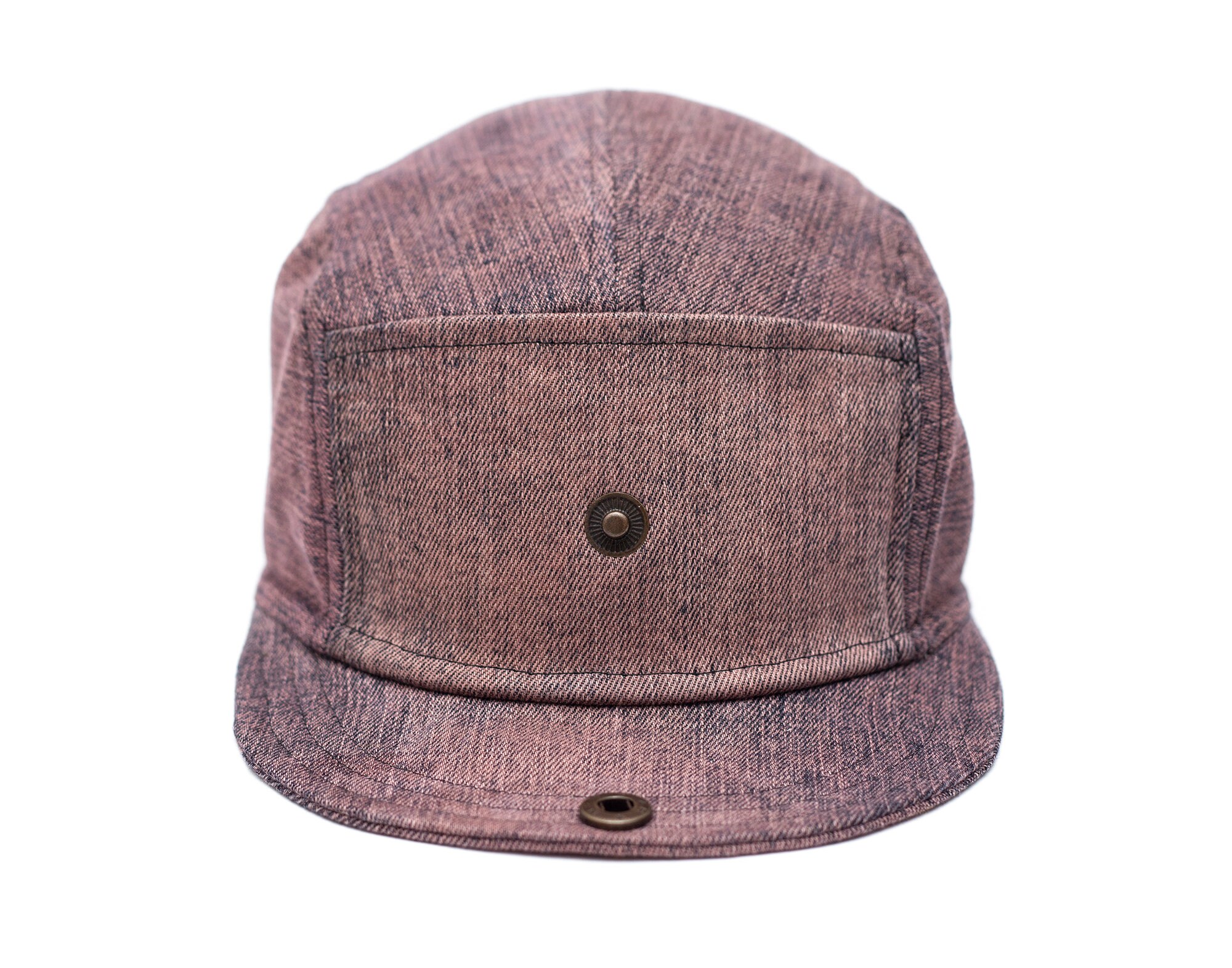 Handmade Vintage 5 Panel Hat. Flip up 