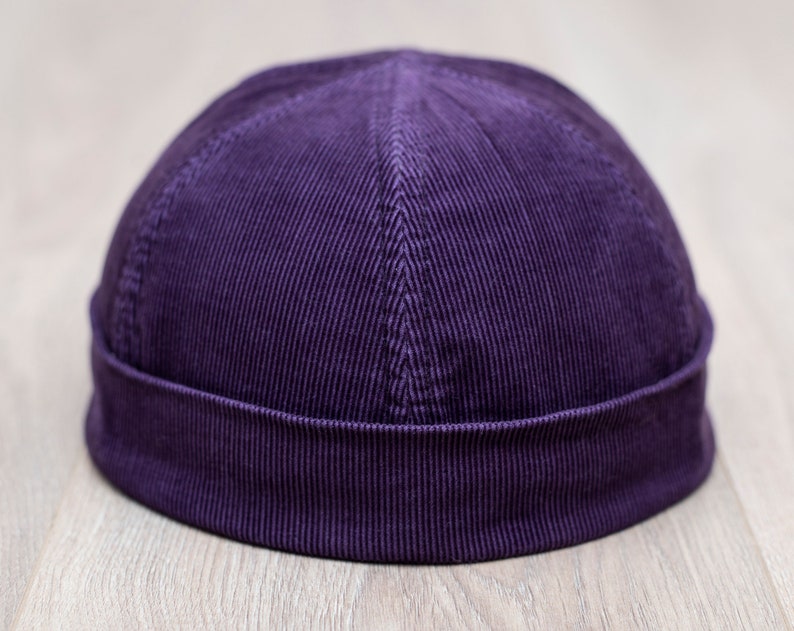 Handmade Docker Hat. Skull Cap Made of 