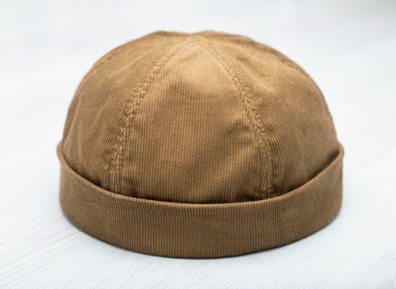 Handmade Docker Hat. Brimless Cap Made 