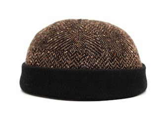 Handmade Wool Docker Cap: Vintage Winter Beanie