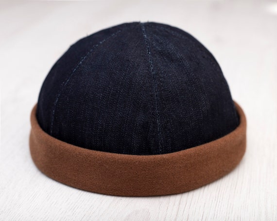 Handmade Docker Cap. Unisex Brimless 