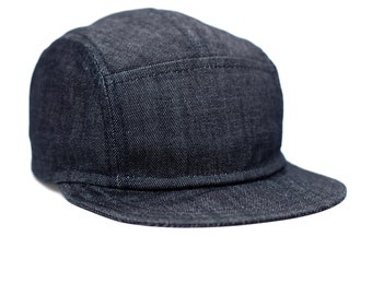 Handmade Denim Camp Cap: Limited Edition Five Panel Baseball Cap