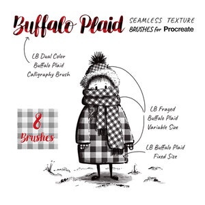 Buffalo Plaid Seamless Texture Brushes for Procreate