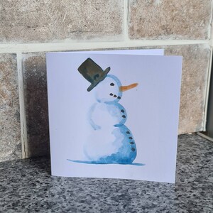 Handgeschilderde aquarel Sneeuwman, Kerstbal, Kerstboom, Kerstverlichting Kerstkaarten Pack. Variaties beschikbaar. Maak kerst klaar 2022