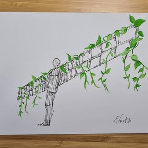 The Great North East Collection.. Acquerello e inchiostro disegnato a mano originale