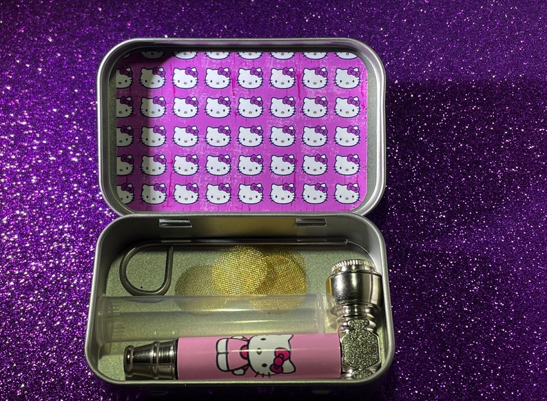 Hello Kitty Pipe/ Stoner Kit tinpipedube Tube5 Brass Etsy