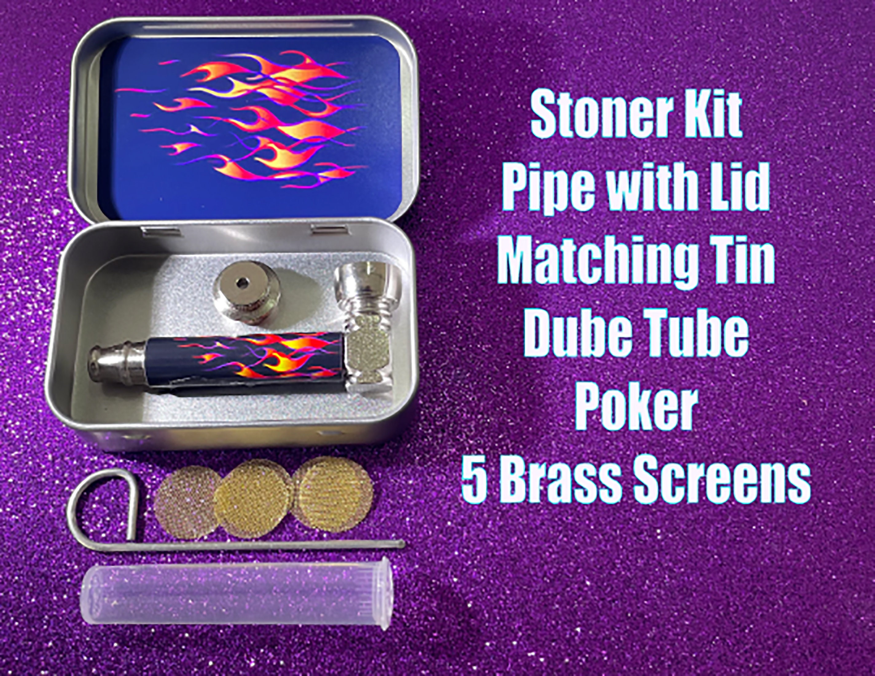 Art Pipemetal Smoking Pipe glassbrass Handmade Etsy