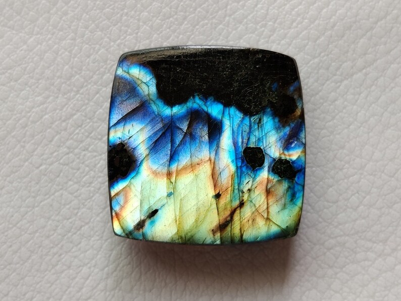 25X25X7 mm 51 CRT Amazing Multi Rare Flashy Fire Labradorite Gemstone Handmade Jewelry Making Stone Loose Cabochon