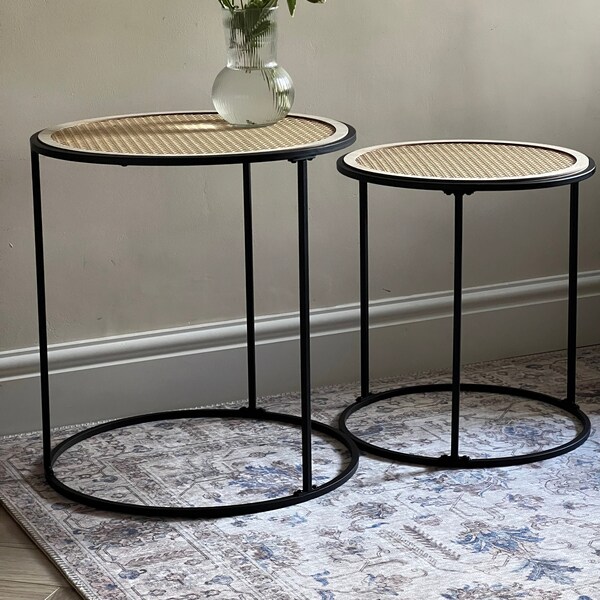 Cane Side Table Etsy UK