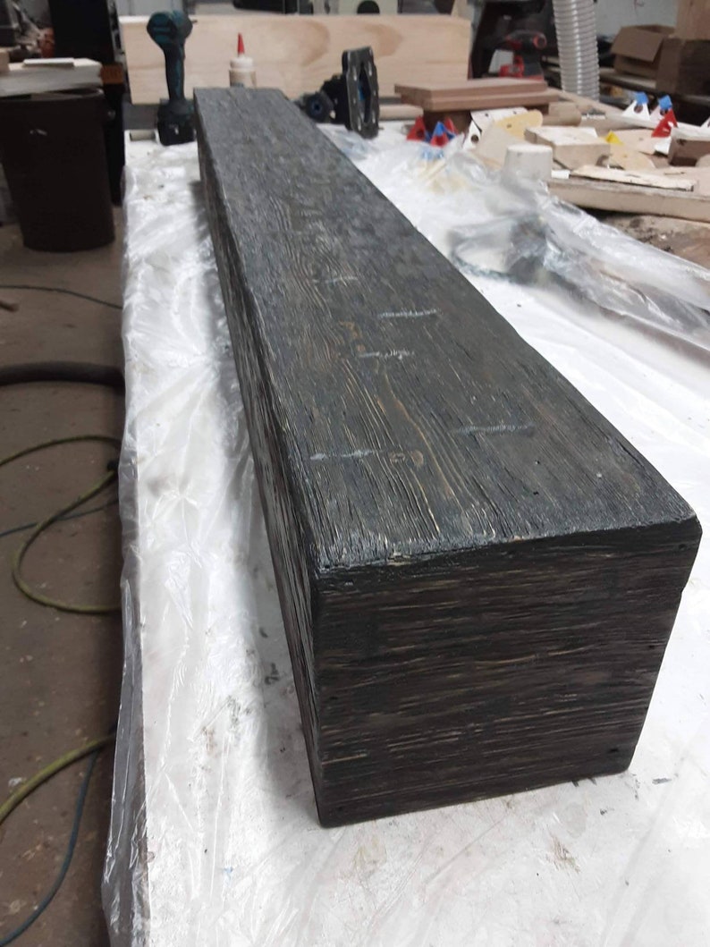 Floating Faux Beam Shelf French Cleat Rustic Farmhouse Etsy