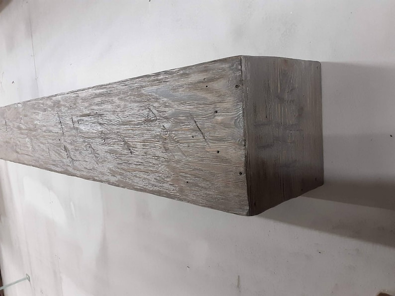 Floating Faux Beam Shelf French Cleat Rustic Farmhouse Etsy