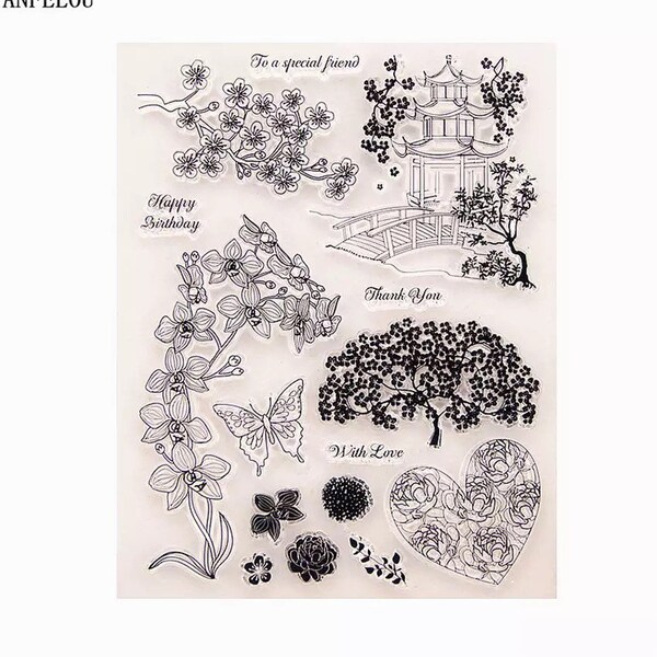 Japanese Clear Stamps Etsy