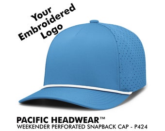 Embroidered Rope WEEKENDER Perforated CAP Golf Cap - Your Custom Apparel Swag Hat - Personalized - P424