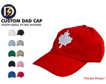 Youth Bio-Washed Classic Dad’s Cap Small fit  (VC300Y) / Personalized Embroidery / Your Custom Apparel / Custom Baseball Cap