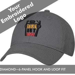 Custom Embroidered 6-Panel Baseball Cap: Hook and Loop Back