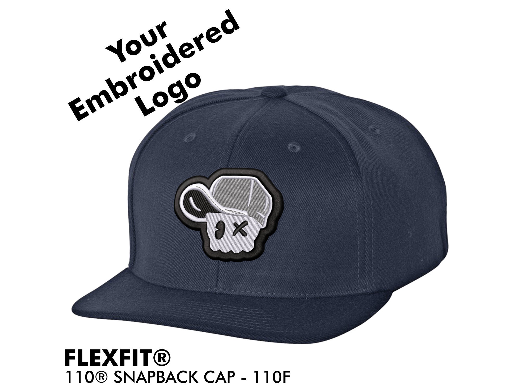 Flexfit 110® Snapback Cap / Personalized Custom Embroidered Baseball Cap /  Yupoong - Etsy | Snapback Caps