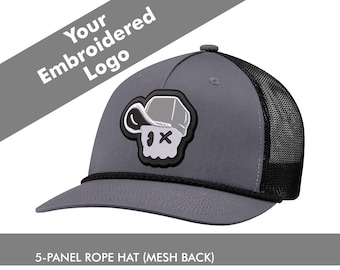 5-Panel Rope Mesh Back / 5160M / Personalized Embroidery / Your Custom Apparel / Baseball Cap / Golf / Rope Caps