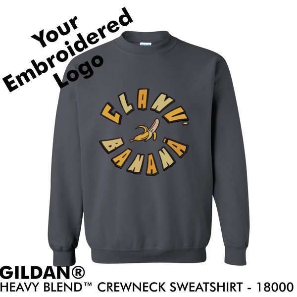 Custom Embroidered Crewneck Sweatshirt / Personalized Branded Pullovers / Anime / Athletics / Company / Business / Merch / Apparel