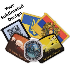 Custom Dye-Sublimated Patches: Vibrant & Durable, Merrowed or Satin Border Options