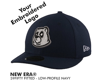 Personalized Custom Low-Profile Navy NEW ERA 59FIFTY Fitted Baseball Cap with Embroidery - Your Custom Apparel Swag Hat