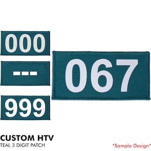 Beliebte K-Drama Contestantant Number Patches Aufnäher - Squid Contestantant Number Replica - Spielkostüm - koreanisches Cosplay