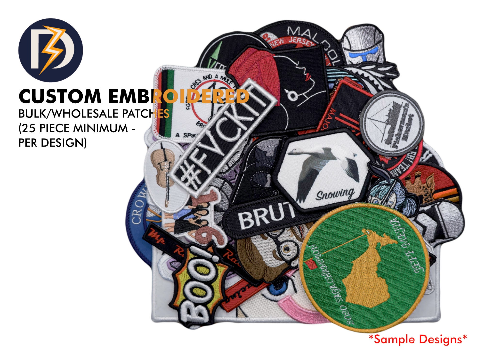 100pcs Custom Patches Made to Order, Embroidery Patches, Custom Embroidered  Patch, Iron on Patches 