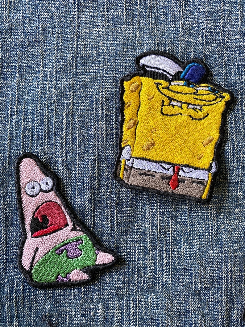 Spongebob Meme Patch Set Spongebob Grin & Surprised Patrick | Etsy