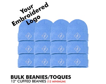 Bulk Custom Personalized Cuffed Beanie SP12, Christmas holidays gifts for him/her, Minimalist style stocking home gift box