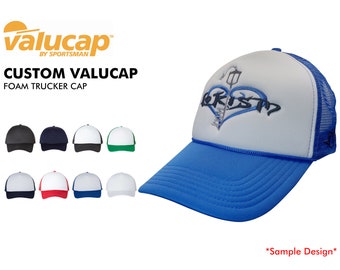 Foam Trucker Snapback Hat VC700 / Foam Mesh Cap / Personalized Embroidery / Custom Baseball Cap / Bachelor Hats