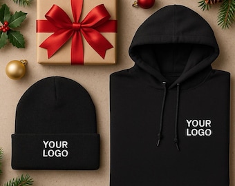 Custom Embroidered Beanie + Hoodie Gift Set: Personalized Winter Bundle
