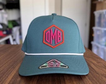 Personalized Embroidered Golf Cap - Stylish Weekend Hat - Custom Rope Design - Breathable Perforated Cap