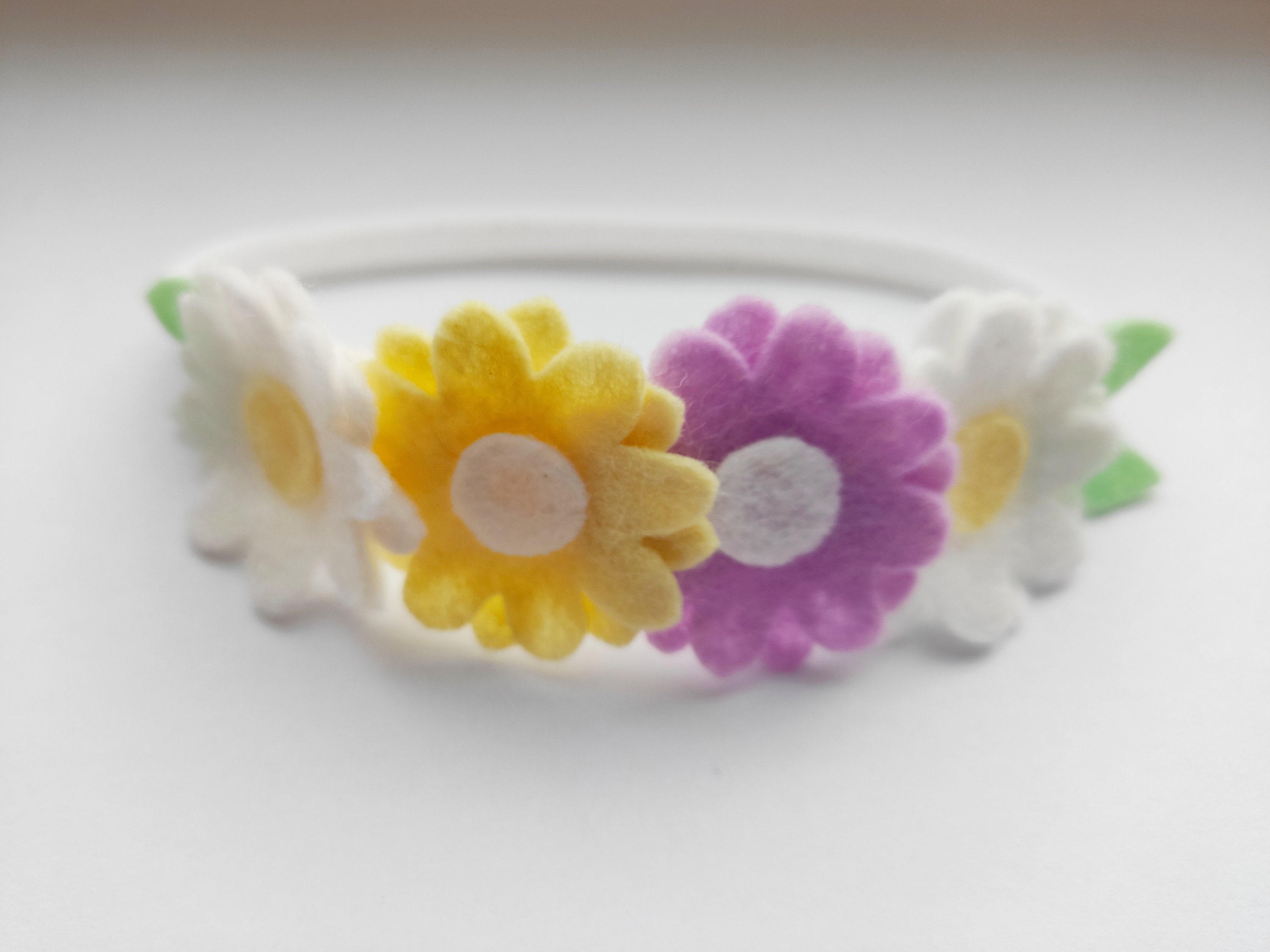 Daisy headband felt wreath daisy crown daisy baby headband Etsy