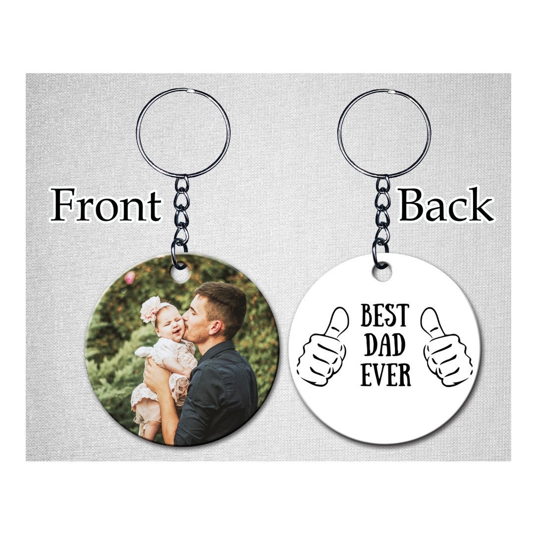 PERSONALISED Photo Round Key Ring Gift for Dad Keepsake Etsy UK
