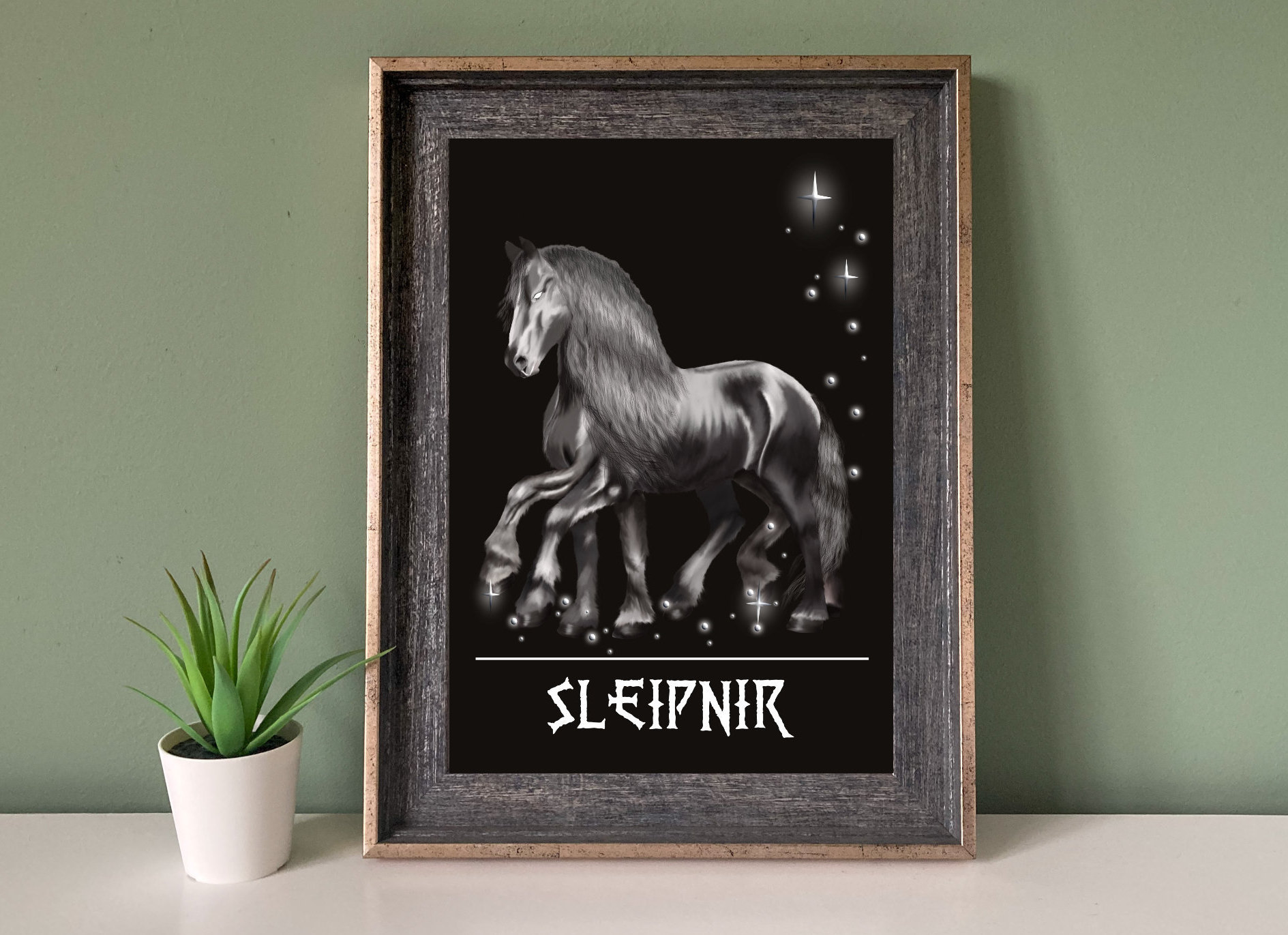 Sleipnir Odin Horse Norse Viking Saga A4 Print Wall Art - Etsy