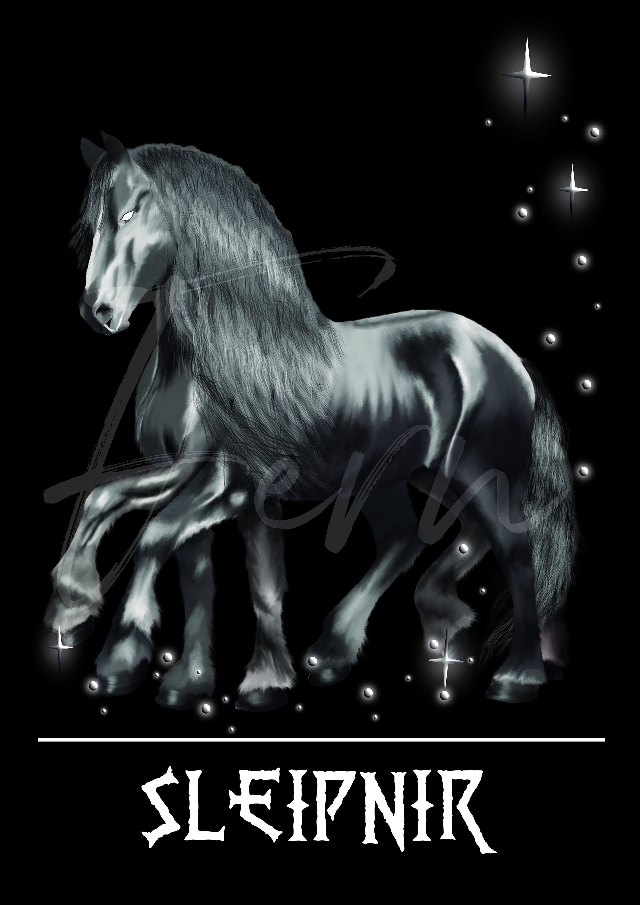 Sleipnir Odin Horse Norse Viking Saga A4 Print Wall Art - Etsy